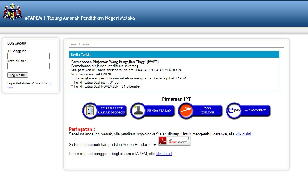 Malacca State Education Loan